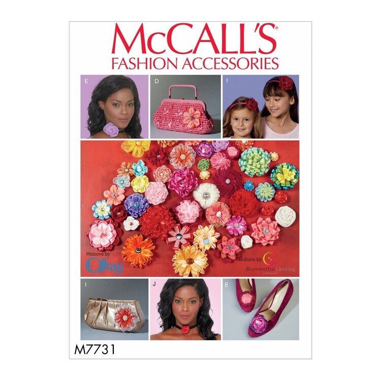 McCall's Pattern M7731 Ribbon Flowers One Size