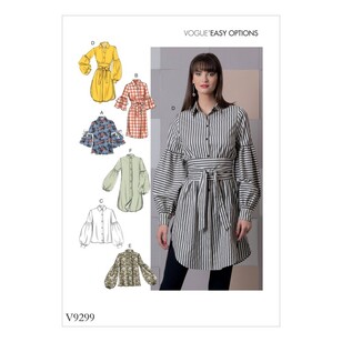 Vogue Pattern V9299 Misses Top And Belt