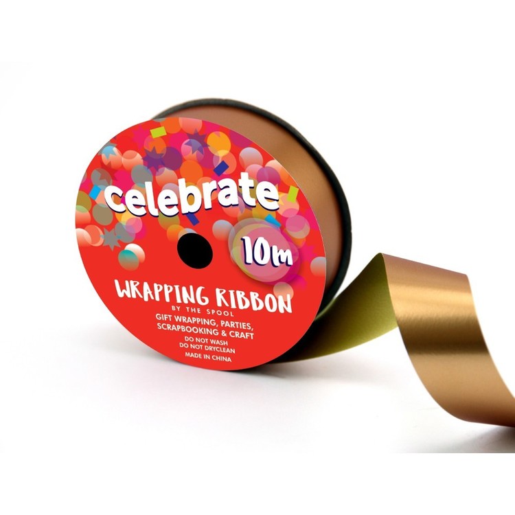 Matte Metallic Wrapping Ribbon Rust | Spotlight Australia