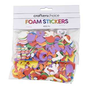 Crafters Choice Mixed Alphabet Foam Stickers Multicoloured