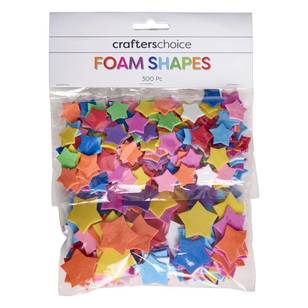 Crafters Choice Mixed Star Foam Shapes Multicoloured