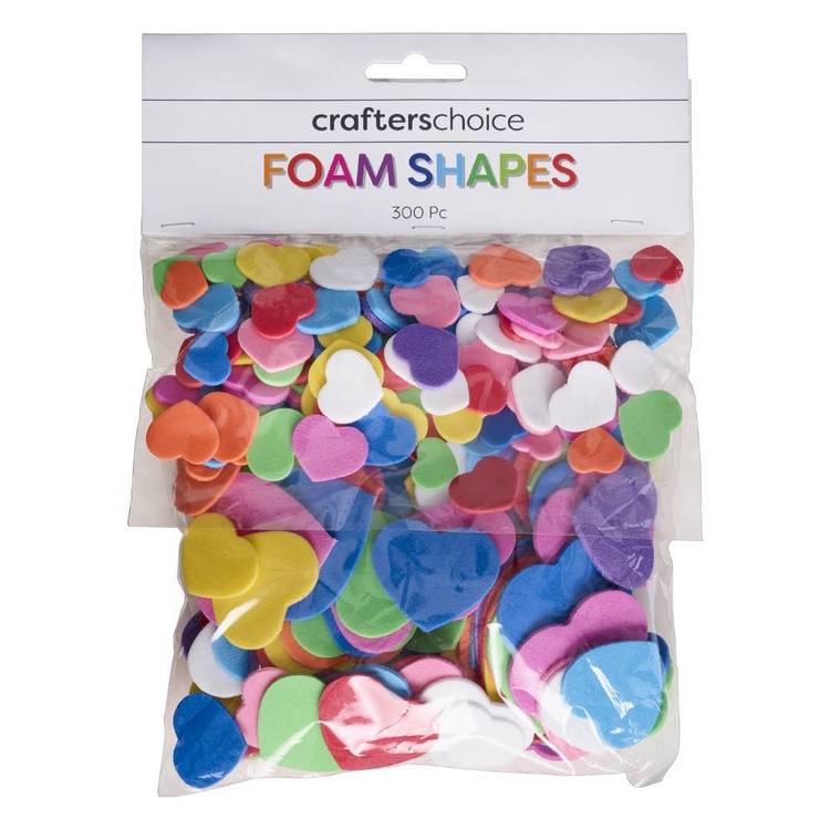 Crafters Choice Mixed Hearts Foam Stickers Multicoloured