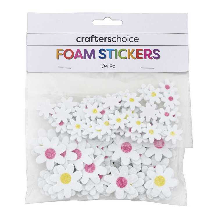 Crafters Choice Foam Daisy Glitter Stickers