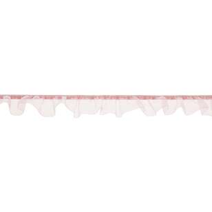 Simplicity Sheer Ruffle Trim Pink 29 mm x 2.7 m