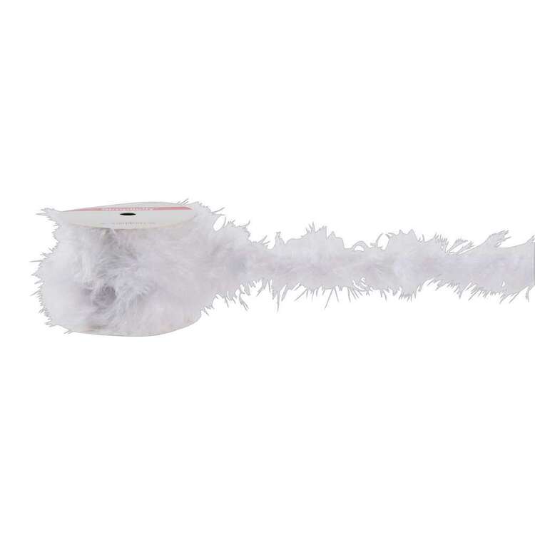 Simplicity Feather Boa By The Spool White 38 mm x 1.8 m