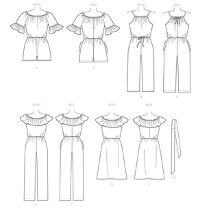 Butterick Pattern B6566 Misses' & Misses' Petite Dress, Romper, Jumpsuit And Sash