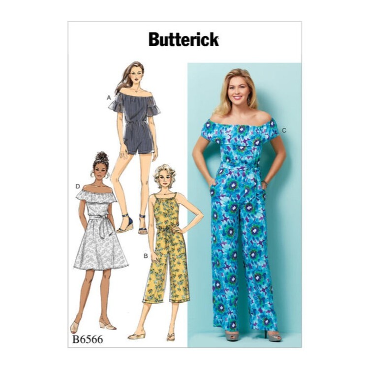 Butterick Pattern B6566 Misses' & Misses' Petite Dress, Romper, Jumpsuit And Sash