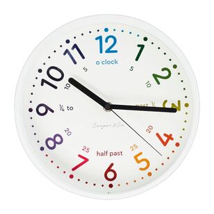 Cooper & Co How To Tell The Time Clock Multicoloured 25 cm