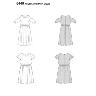 Burda Pattern B6449 Women's Summer Dresses 18 - 28
