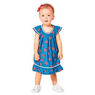 Burda Pattern B9338 Toddler's Blouse And Dress 6 Months - 3 Years