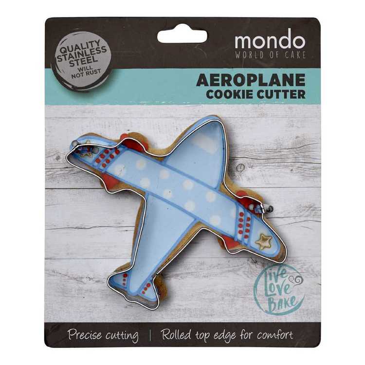 Mondo Aeroplane Cookie Cutter Stainless Steel