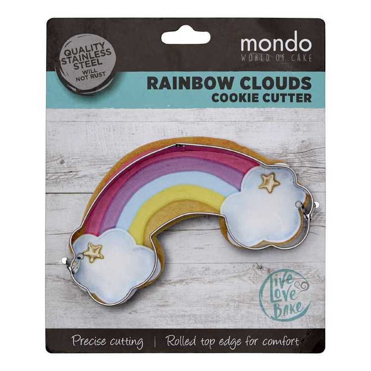 Mondo Rainbow with Clouds Cookie Cutter Stainless Steel