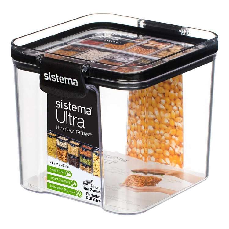Sistema Ultra 700mL Square Container Clear 700 mL