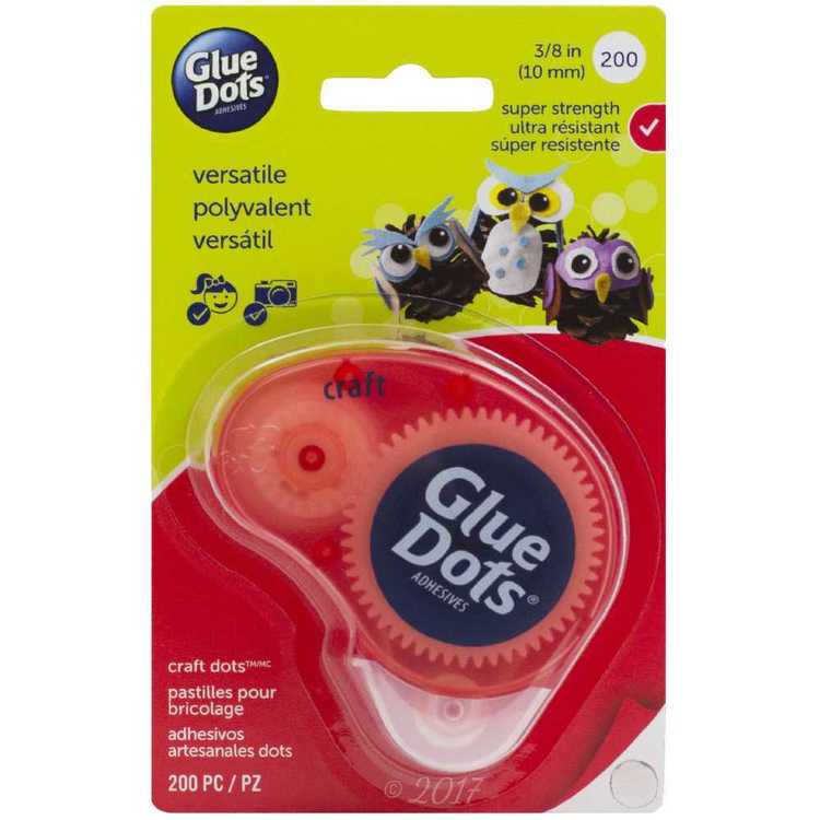 8 Pack: Glue Dots Removable Glue Squares Dot N' Go Dispenser, Size: 3/16, Clear