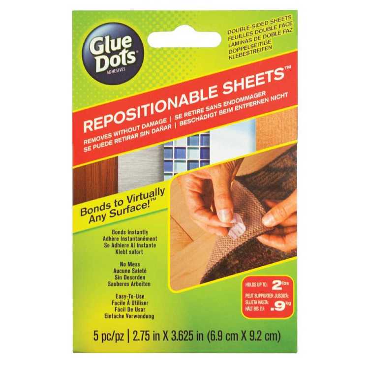 Glue Dots Repositionable Sheets Multicoloured