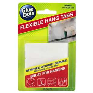 Glue Dots Flexible Hang Tabs Multicoloured