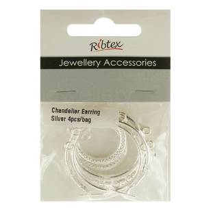Ribtex Chandelier Earrings Silver