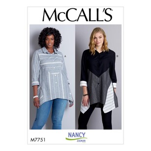 McCall's Pattern M7751 Nancy Zieman Misses' Shirts