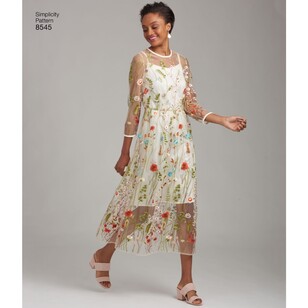 Simplicity Pattern 8545 Misses' And Miss Petite Dress And Top