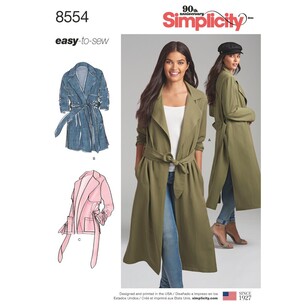 Simplicity Pattern 8554 Misses' And Miss Petite Coats And Jackets
