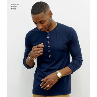 Simplicity Pattern 8613 Men's Knit Top By Mimi G Style X Small - X Large