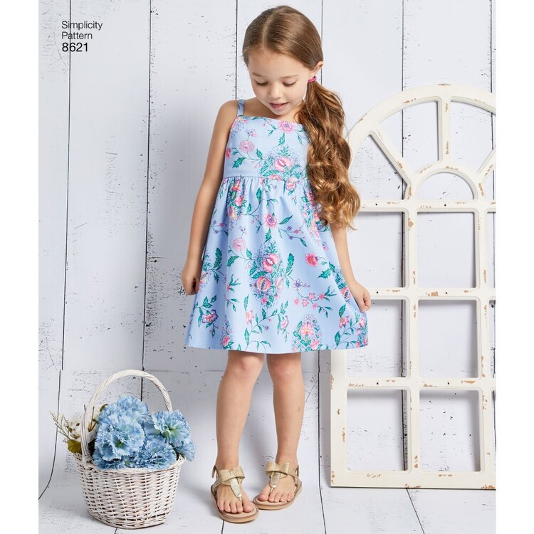 Simplicity Pattern 8621 Child's And Girls' Dress, Top, Pants And Camisole