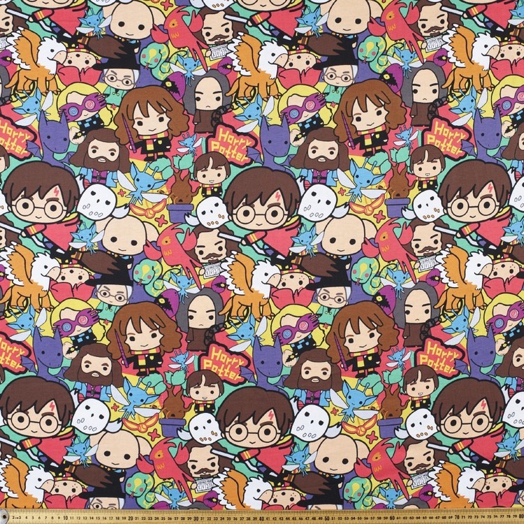Harry Potter Comic Cotton Poplin Fabric
