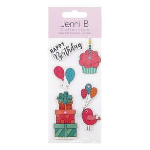 Jenni B Happy Birthday Cupcake Stickers Multicoloured
