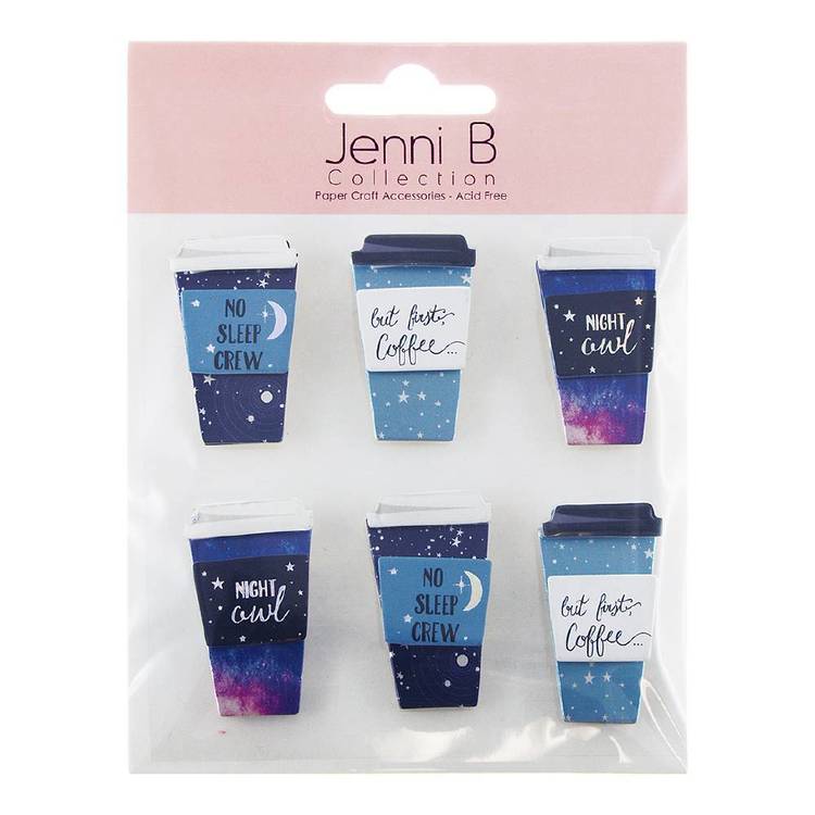 Jenni B Space Coffee Cup Stickers