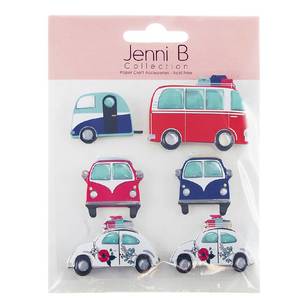 Jenni B Car and Caravan Stickers Multicoloured