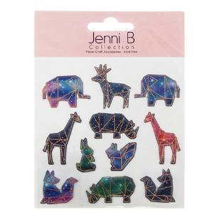 Jenni B Geometric Animals Stickers Multicoloured