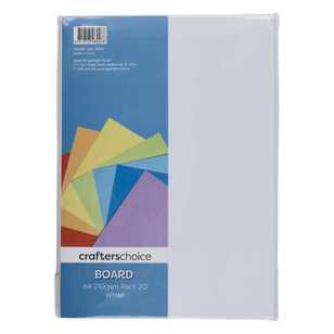 Crafters Choice 210gsm A4 Board Pack White