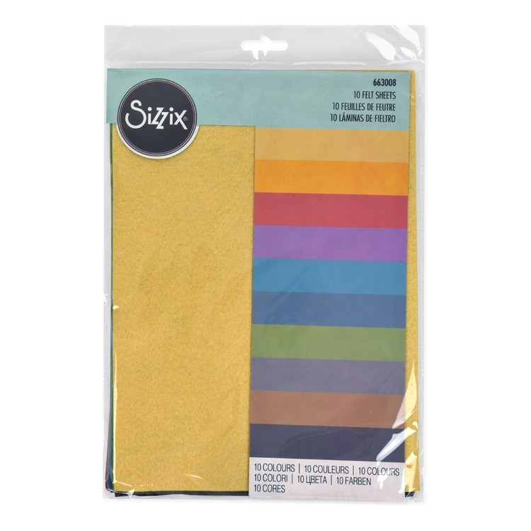 Sizzix Accessory Bright Colours Felt Sheet Pack