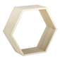 Francheville Hexagonal Wooden Shelf Natural 25.5 cm