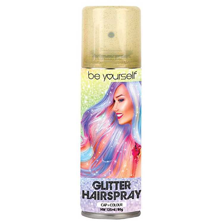 Be Yourself Glitter Hair Spray Gold