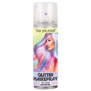 Be Yourself Glitter Hair Spray Silver 125 mL