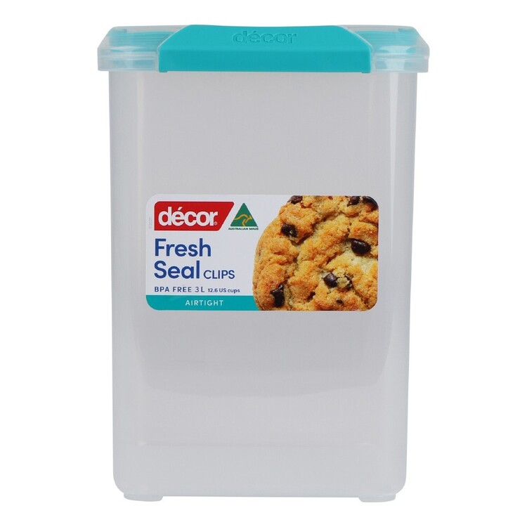 Décor Fresh Seal Clips 3 L Tall Square Container