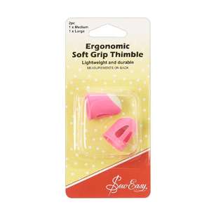 Sew Easy Ergonomic Soft Grip Thimble 2 Pack Blue