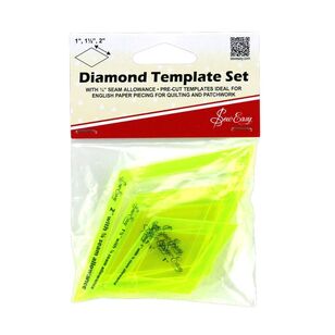 Sew Easy Diamond Template Set Clear 2.5 / 3.8 / 5 cm