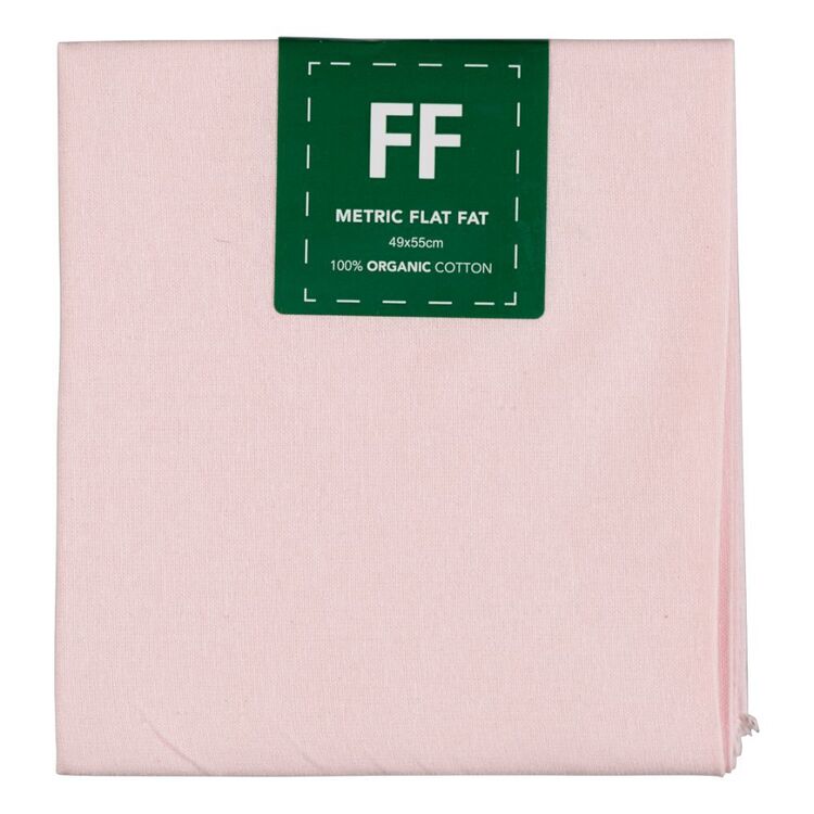 Organic Quilt Cotton Fat Flat Baby Pink 49 x 55 cm