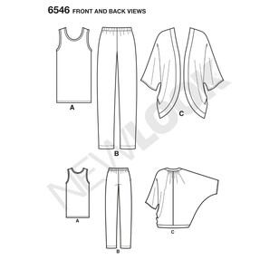New Look Pattern 6546 Misses' Separates X Small - X Large