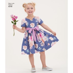 New Look Pattern 6548 Child's Party Dress 3 - 8