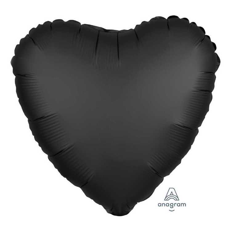 Anagram Foil Satin Luxe Heart Onyx 45 cm