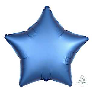 Anagram Foil Satin Luxe Star Azure 45 cm