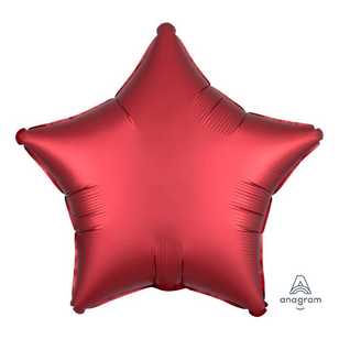 Anagram Foil Satin Luxe Star Sangria 45 cm