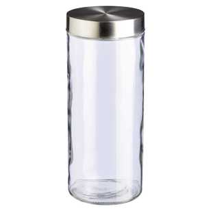 Culinary Co 2.1 L Glass Canister With Stainless Steel Lid Clear 2.1 L