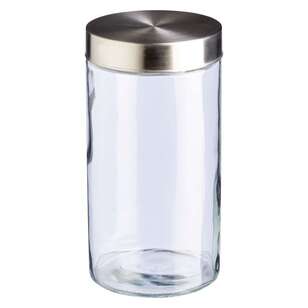 Culinary Co 1.7 L Glass Canister With Stainless Steel Lid Clear 1.7 L