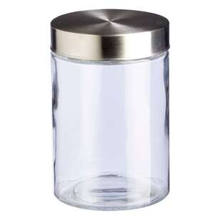 Culinary Co 1.25 L Glass Canister With Stainless Steel Lid Clear 1.25 L