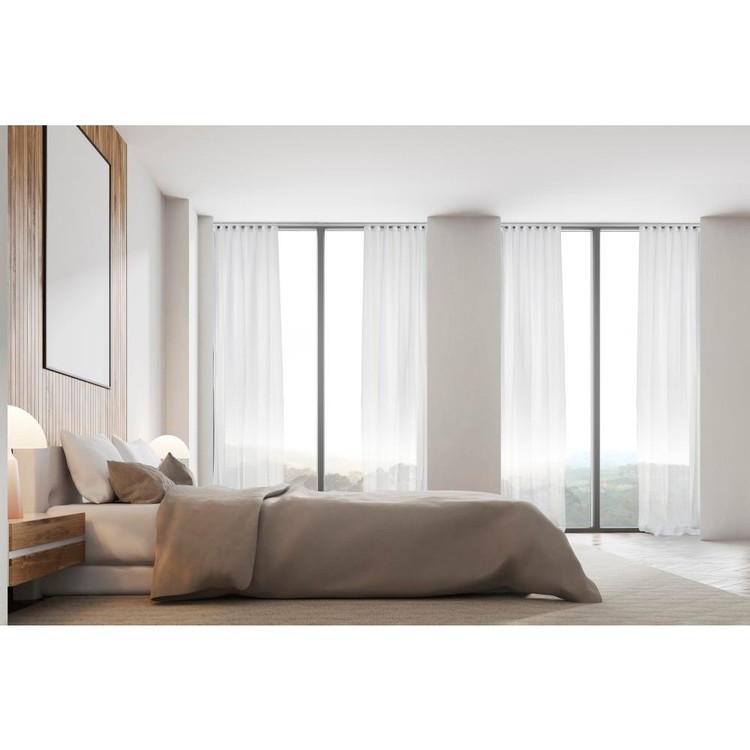 Hotel Collection Luxe S Fold Sheer Curtain White