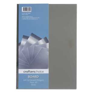 Crafter's Choice Board Foil 250GSM Silver A4
